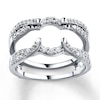 Thumbnail Image 1 of Previously Owned Diamond Enhancer Ring 1/2 ct tw Round-cut 14K White Gold Size 9.5