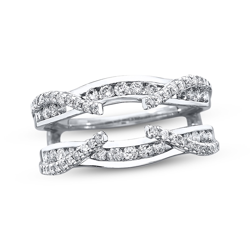 Main Image 1 of Previously Owned Diamond Enhancer Ring 3/4 ct tw Round-cut 14K White Gold Size 11.25