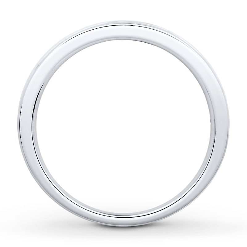Main Image 2 of Previously Owned Diamond Anniversary Band 1/2 ct tw Round & Baguette-cut 14K White Gold - Size 10.75