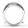 Thumbnail Image 2 of Previously Owned Black & White Diamonds 1/2 ct tw Enhancer Ring 14K White Gold - Size 4.25