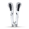 Thumbnail Image 3 of Previously Owned Black & White Diamonds 1/2 ct tw Enhancer Ring 14K White Gold - Size 4.25