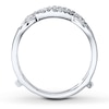 Thumbnail Image 1 of Previously Owned Diamond Enhancer Ring 1/5 ct tw Round-cut 14K White Gold - Size 11
