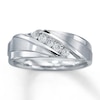 Previously Owned Men's Diamond Band 1/4 ct tw Round-cut 10K White Gold