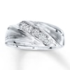 Thumbnail Image 1 of Previously Owned Men's Diamond Ring 1/2 ct tw Round-cut 10K White Gold Size 8