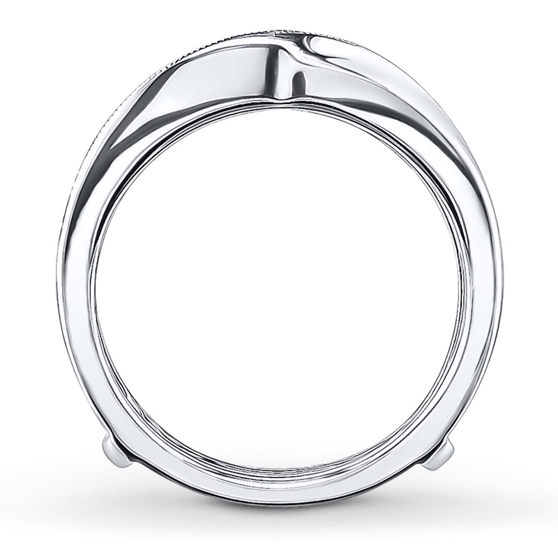 Main Image 2 of Previously Owned Enhancer Ring 1/5 ct tw Round-cut Diamonds 10K White Gold Size 12.25