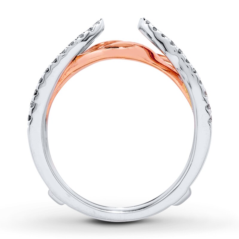 Main Image 2 of Previously Owned Diamond Enhancer Ring 1/3 ct tw Round-cut 14K Two-Tone Gold - Size 11.5