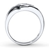 Thumbnail Image 2 of Previously Owned Men's Diamond Wedding Band 1/3 ct tw Round-cut 10K White Gold Size 12