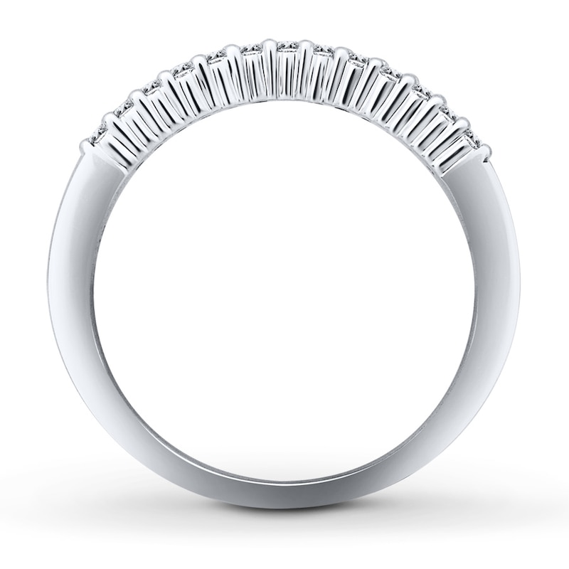 Main Image 2 of Previously Owned Diamond Stackable Ring 1/6 ct tw Round-cut 10K White Gold - Size 10.75