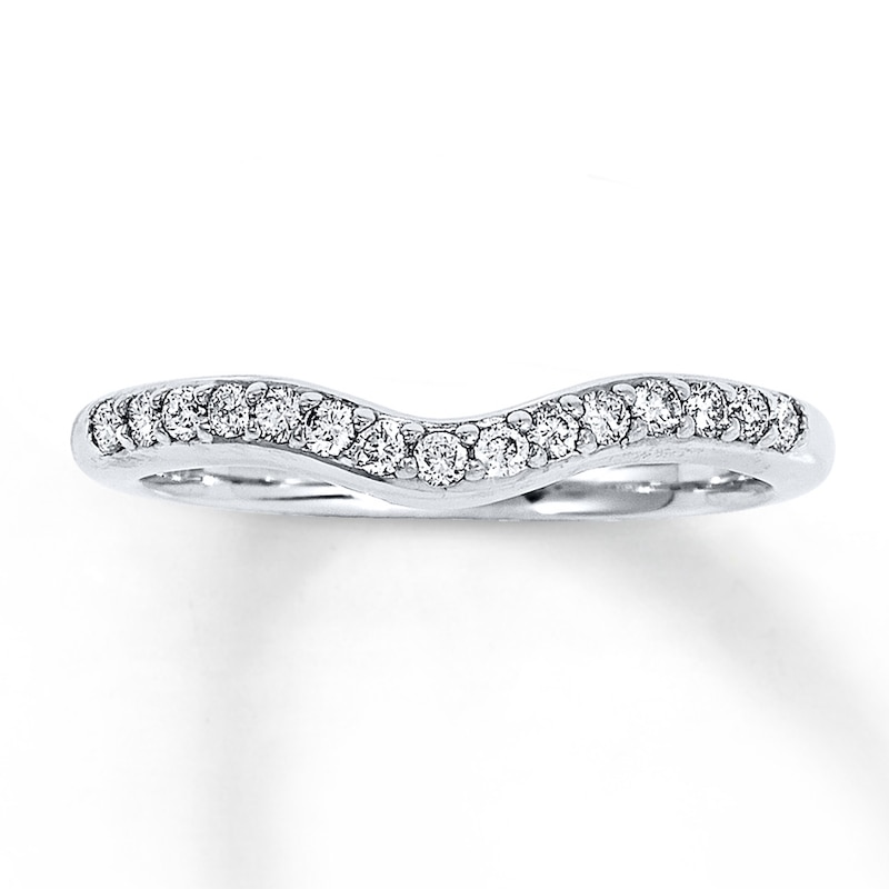 Main Image 1 of Previously Owned Diamond Anniversary Ring 1/4 ct tw Round-cut 14K White Gold Size 10