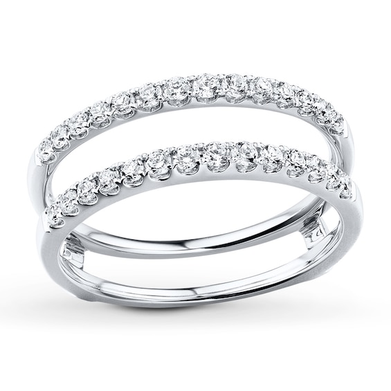 Previously Owned Diamond Enhancer Ring 1/2 ct tw Round-cut 14K White Gold Size