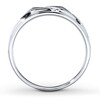Thumbnail Image 2 of Previously Owned Men's Diamond Band 1/5 ct tw Black & White Round-cut 10K White Gold Size 13