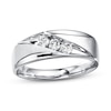 Thumbnail Image 0 of Previously Owned Men's Wedding Band 3/8 ct tw Round-cut Diamonds 10K White Gold