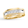 Thumbnail Image 1 of Previously Owned Men's Diamond Wedding Band 1/2 ct tw Round-cut 10K Yellow Gold - Size 13
