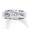 Thumbnail Image 1 of Previously Owned Men's Diamond Ring 1/10 ct tw Round-cut 10K White Gold Size 6.5
