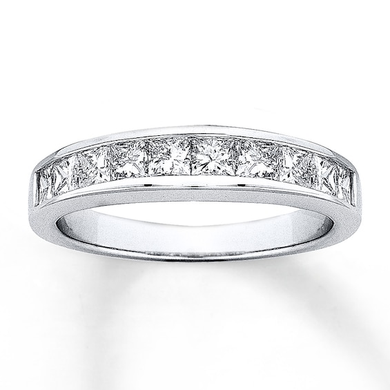 Previously Owned Diamond Anniversary Band 1/2 ct tw Princess-cut 14K White Gold 10.5