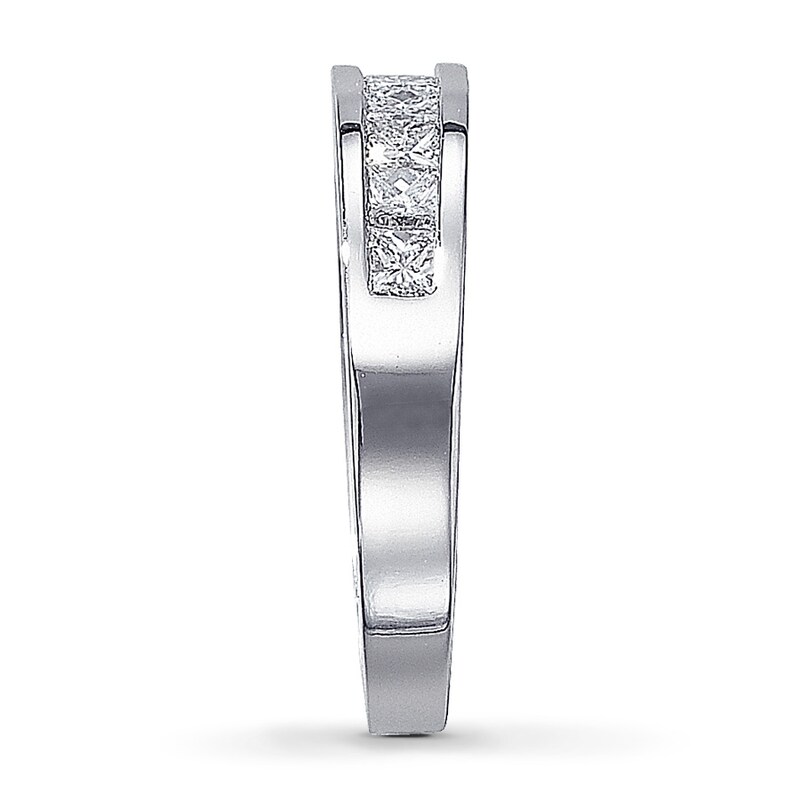 Main Image 3 of Previously Owned Diamond Anniversary Band 1/2 ct tw Princess-cut 14K White Gold Size 10.5