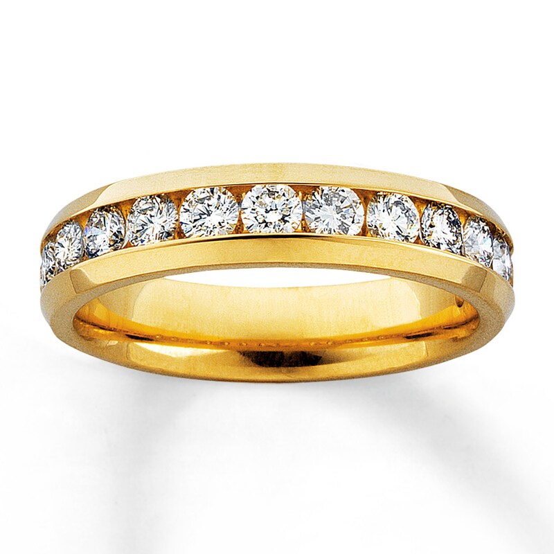 Main Image 1 of Previously Owned Diamond Anniversary Ring 1 ct tw Round-cut 14K Yellow Gold Size 9