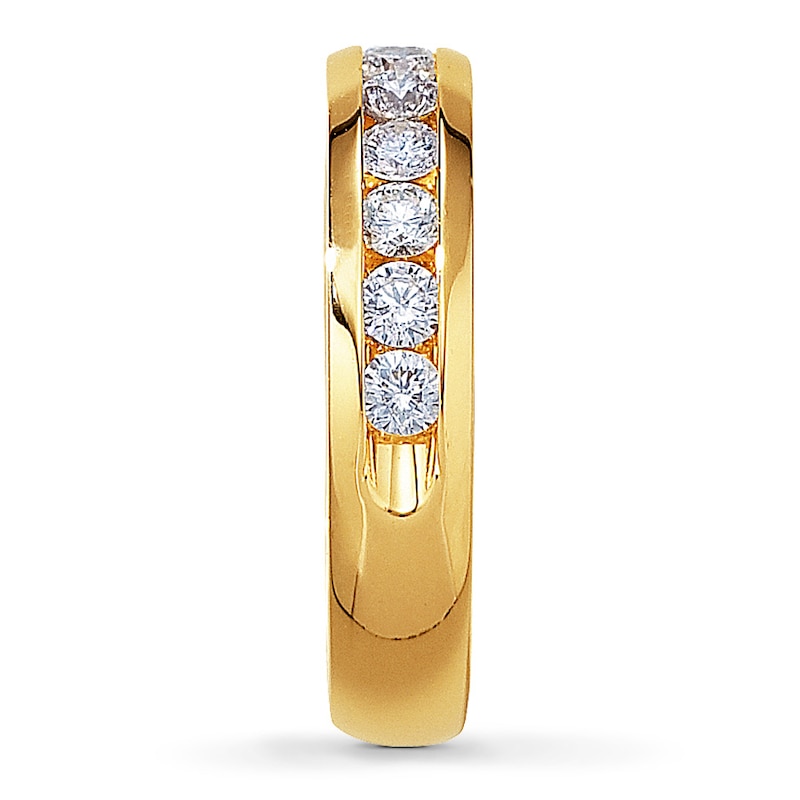 Main Image 3 of Previously Owned Diamond Anniversary Ring 1 ct tw Round-cut 14K Yellow Gold Size 9