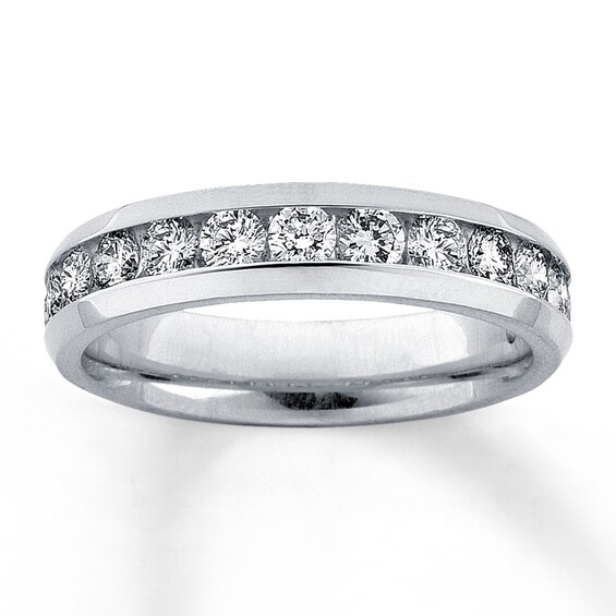 Previously Owned Diamond Anniversary Band 1 ct tw Round-cut 14K White Gold Size 4.75