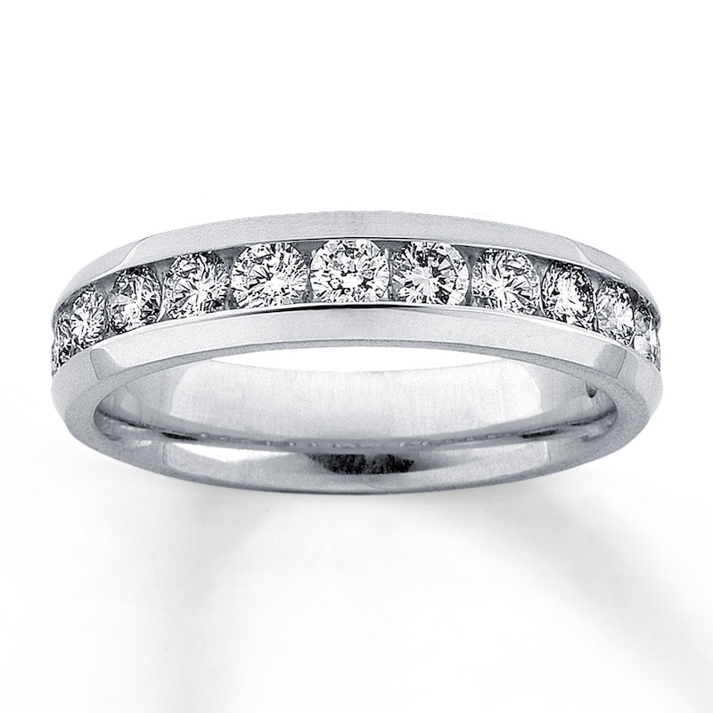 Main Image 1 of Previously Owned Diamond Anniversary Band 1 ct tw Round-cut 14K White Gold Size 4.75