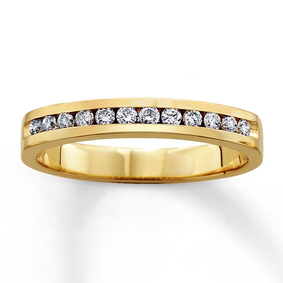 Previously Owned Diamond Anniversary Ring 1/2 ct tw Round 14K Yellow Gold Size 9