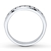 Thumbnail Image 2 of Previously Owned Diamond Anniversary Band 1/2 ct tw Round-cut 10K White Gold - Size 9.5
