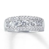 Thumbnail Image 0 of Previously Owned Diamond Anniversary Ring 1 ct tw Round-Cut 14K White Gold - Size 10.25