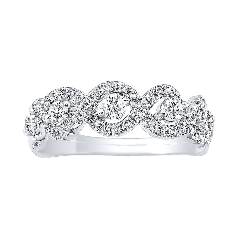 Main Image 1 of Previously Owned Diamond Ring 3/4 ct tw Round-cut 14K White Gold - Size 10