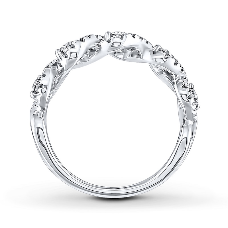 Main Image 2 of Previously Owned Diamond Ring 3/4 ct tw Round-cut 14K White Gold - Size 10