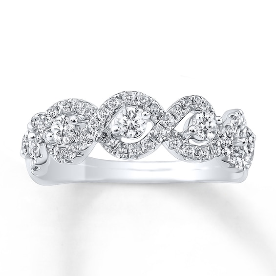 Previously Owned Diamond Ring 3/4 ct tw Round-cut 14K White Gold 4