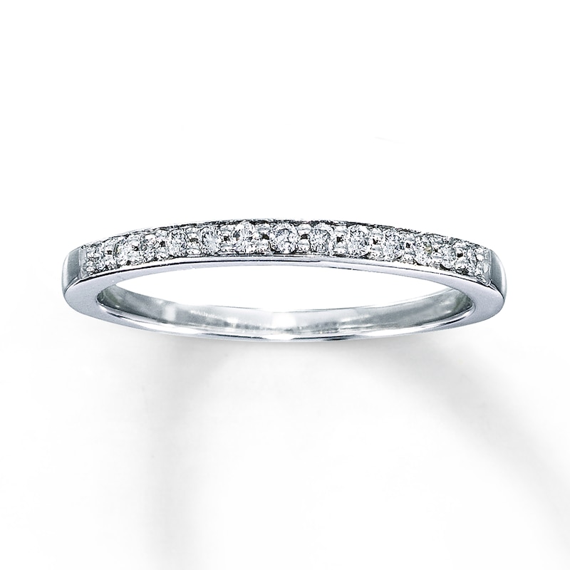 Previously Owned Diamond Anniversary Band 1/8 ct tw Round-cut 10K White Gold