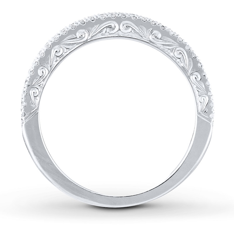 Main Image 2 of Previously Owned Neil Lane Diamond Band 1-1/6 ct tw Baguette & Round-cut 14K White Gold Size 13