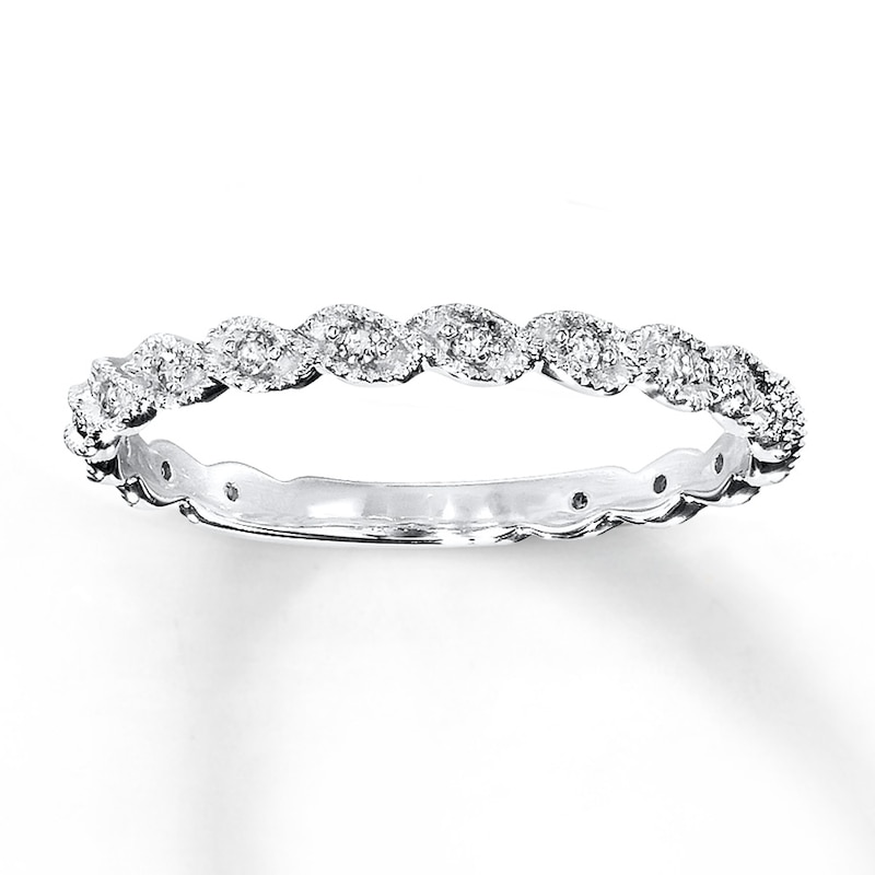 Main Image 1 of Previously Owned Diamond Ring 1/10 ct tw Round-cut 14K White Gold Size 4.5