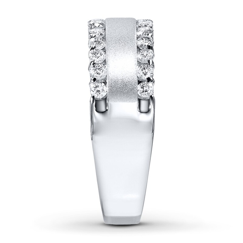 Main Image 3 of Previously Owned Diamond Anniversary Ring 1/2 ct tw Round-cut 14K White Gold - Size 5.5