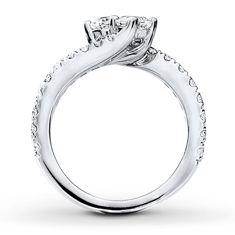 Previously Owned Ever Us Two-Stone Anniversary Ring 1-1/2 ct tw Round-cut Diamonds 14K White Gold - Size 9.25