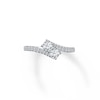 Thumbnail Image 1 of Previously Owned Ever Us Two-Stone Ring 3/4 ct tw Round-cut Diamonds 14K White Gold - Size 9.25