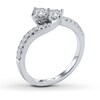 Thumbnail Image 2 of Previously Owned Ever Us Two-Stone Anniversary Ring 1/2 ct tw Round-cut Diamonds 14K White Gold - Size 3