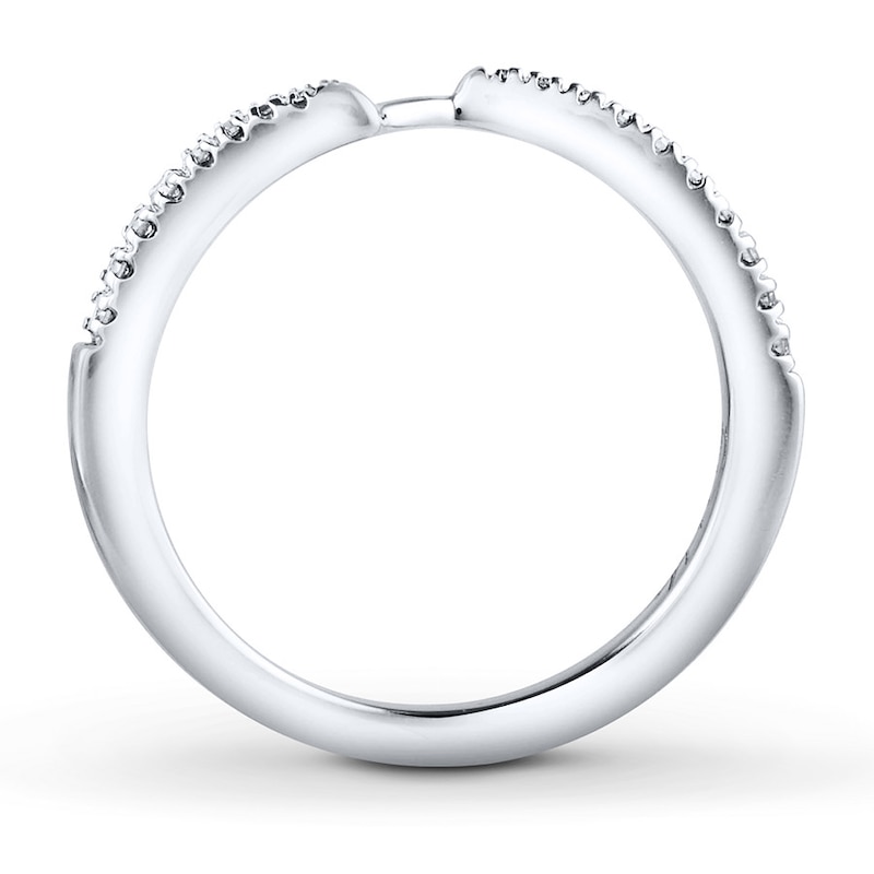 Main Image 3 of Previously Owned Ever Us Diamond Wedding Band 1/8 ct tw Round-cut 14K White Gold Size 13.25