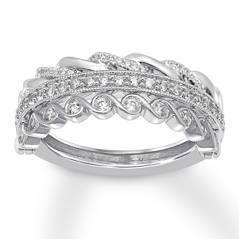 Main Image 1 of Previously Owned Diamond Convertibilities Ring 1/2 ct tw 10K White Gold Size 9.5