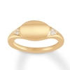 Previously Owned Diamond Signet Ring 10K Yellow Gold