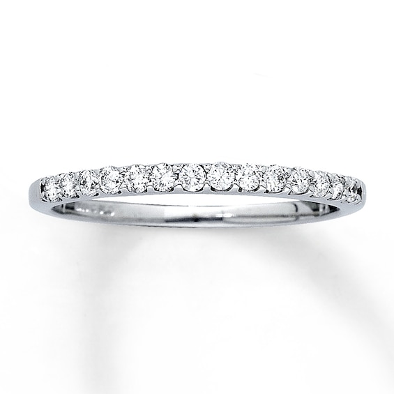 Previously Owned Diamond Wedding Band 1/4 ct tw Round-cut 14K White Gold Size 9.5