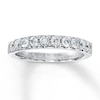 Thumbnail Image 1 of Previously Owned Diamond Wedding Band 1/2 ct tw Round-cut 14K White Gold - Size 4.25