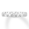 Thumbnail Image 4 of Previously Owned Diamond Anniversary Ring 1 ct tw Round 14K White Gold Size 10