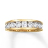 Thumbnail Image 0 of Previously Owned Diamond Wedding Band 1-1/5 ct tw Round-cut 14K Yellow Gold - Size 9.5