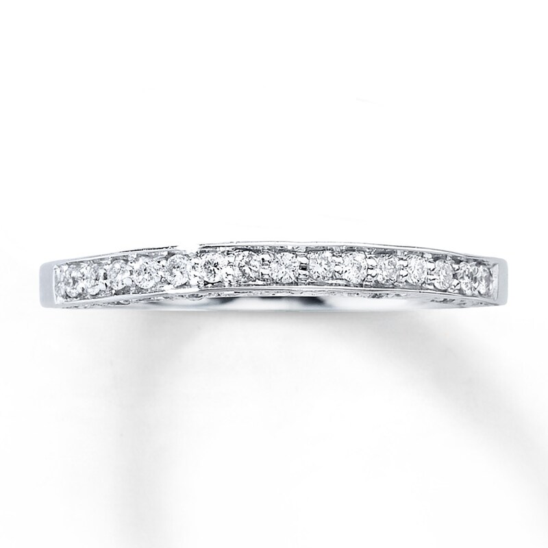 Main Image 1 of Previously Owned Diamond Wedding Band 1/5 ct tw Round-cut 14K White Gold Size 4.75
