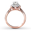 Thumbnail Image 1 of Previously Owned Diamond Engagement Ring 3/4 ct tw Princess-cut 14K Rose Gold - Size 4.25