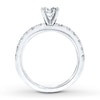 Thumbnail Image 1 of Previously Owned Diamond Engagement Ring 1-1/8 ct tw Round-cut 14K White Gold - Size 4