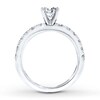 Thumbnail Image 2 of Previously Owned Diamond Engagement Ring 1-1/8 ct tw Round-cut 14K White Gold Size 4