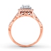 Previously Owned Diamond Engagement Ring 5/8 ct tw Princess & Round-cut 14K Two-Tone Gold