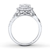 Thumbnail Image 1 of Previously Owned Engagement Ring 1 ct tw Round-cut Diamonds 14K White Gold - Size 4